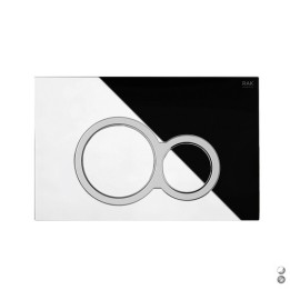 PLACCA DI COMANDO MOD. ROTONDA PER CASSETTA RAK ECOFIX Bianco - Cromo