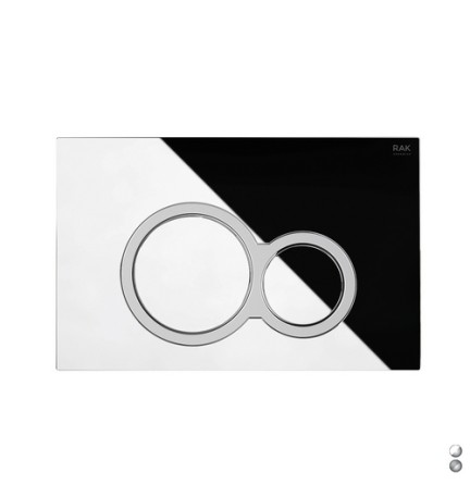 PLACCA DI COMANDO MOD. ROTONDA PER CASSETTA RAK ECOFIX Bianco - Cromo