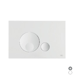 PLACCA DOPPIO SCARICO GLOBE Bianca