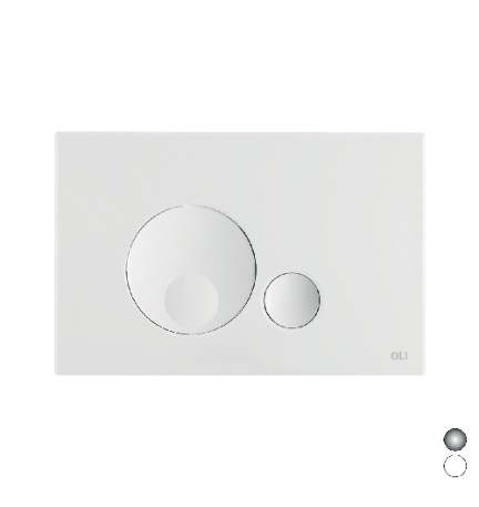 PLACCA DOPPIO SCARICO GLOBE Bianca