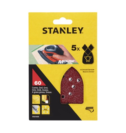 STANLEY STA31039 5 FOGLI VELCRO P/MOUSE 60 G