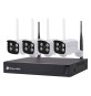 KIT VIDEOSORVEGLIANZA WIRELESS '455050' NVR wireless + 4 telecamere 3 MPX