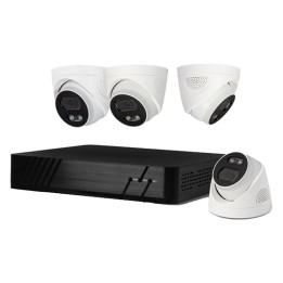 KIT VIDEOSORVEGLIANZA '455051' NVR 8 canali + 4 telecamere Dome 4 MPX