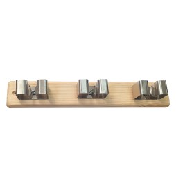 BARRA APPENDISCOPA SUPPORTO LEGNO 3 posti