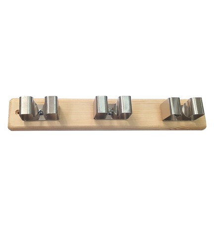 BARRA APPENDISCOPA SUPPORTO LEGNO 3 posti