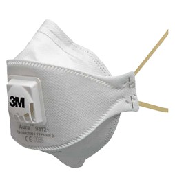 MASCHERA RESPIRATORIA SERIE 9300 AURA CON VALVOLA 9312+ FF P1