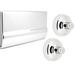PLACCA 2 ROSONI + BOTTONI + PROLUNGA CROMO -