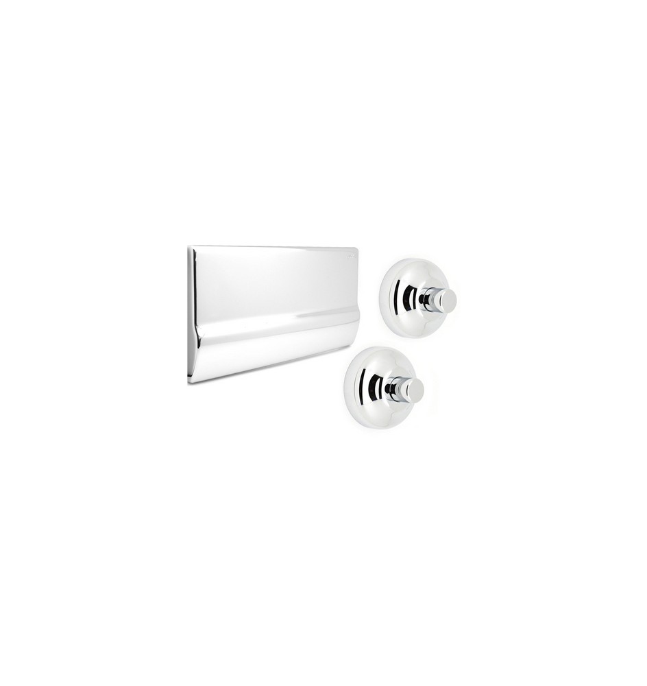 PLACCA 2 ROSONI + BOTTONI + PROLUNGA CROMO -