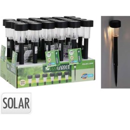 LAMPADA A ENERGIA SOLARE cm 18 x h.55 - col.assortiti