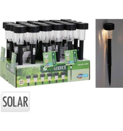 LAMPADA A ENERGIA SOLARE cm 18 x h.55 - col.assortiti
