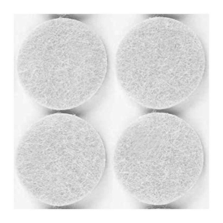 FELTRINO ADESIVO SEDIA BIANCO D 18 MM CF 12 PZ**