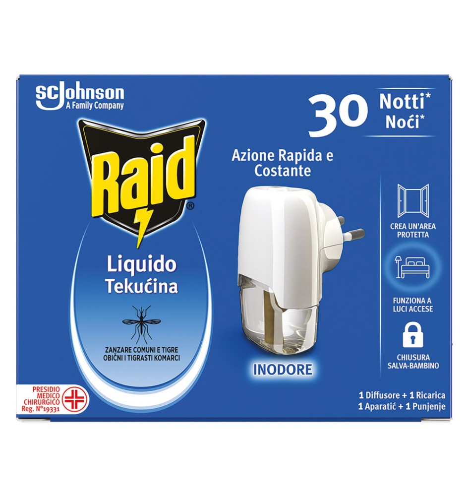 ANTIZANZARE ELETTRICO AD EMANAZIONE con 1 ricarica liquida