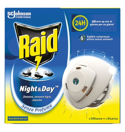 ANTIZANZARE ELETTRICO AD EMANAZIONE 'NOTTE/GIORNO' con 1 ricarica liquida