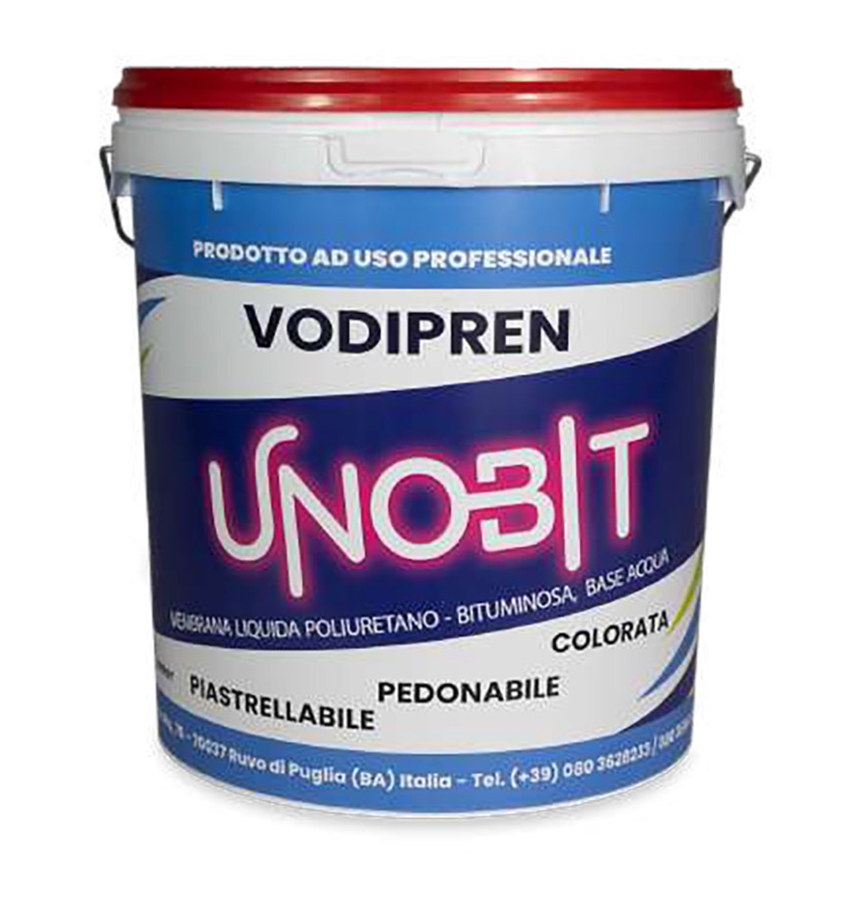 MEMBRANA LIQUIDA POLIFUNZIONALE COLORATA 'VODIPREN UNOBIT' kg. 20 - rossa