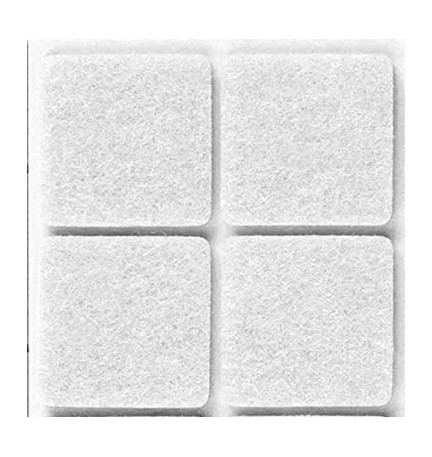 FELTRINO ADESIVO SEDIA BIANCO 25X 25 MM CF 8 PZ