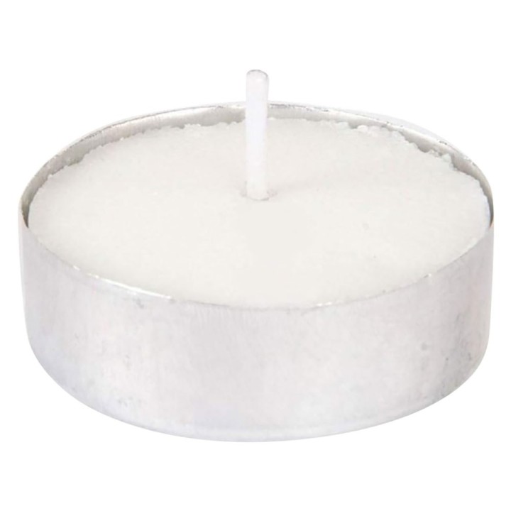 CANDELA BIANCA 'TEALIGHT' cm 3,8 x 1,5 - cf. 100 pz in blister