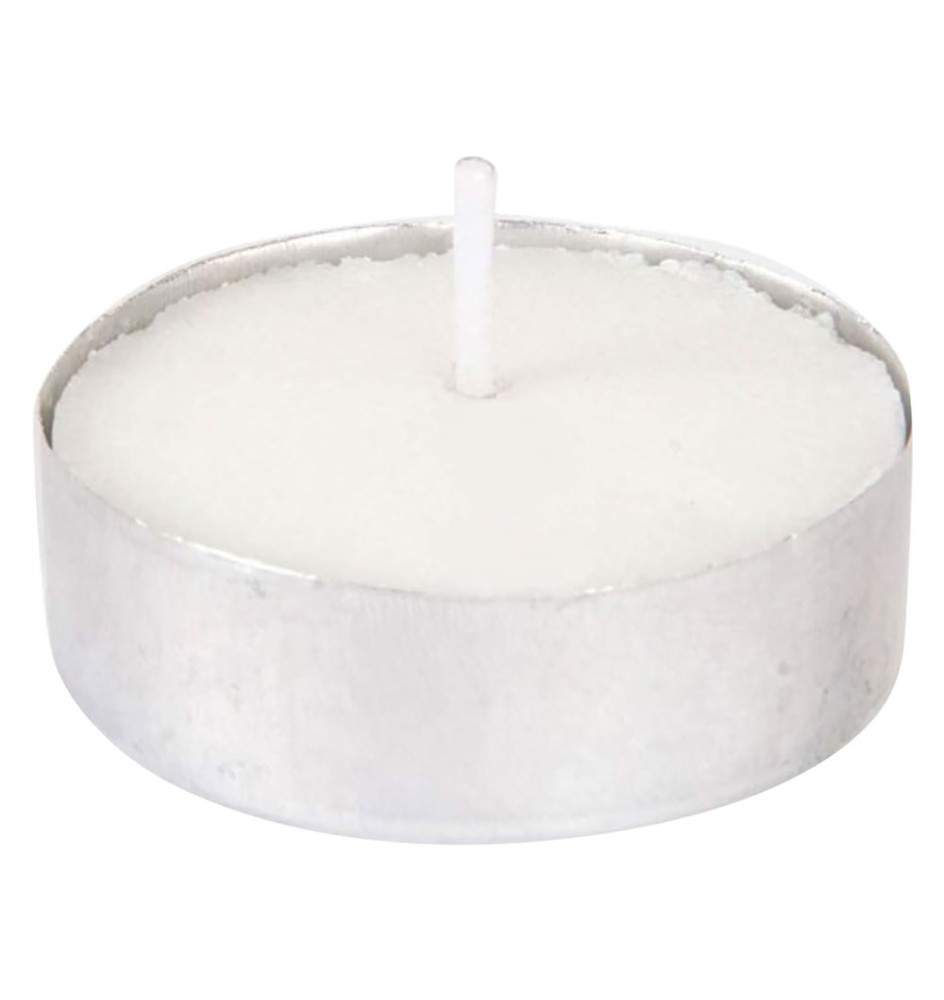 CANDELA BIANCA 'TEALIGHT' cm 3,8 x 1,5 - cf. 50 pz in blister