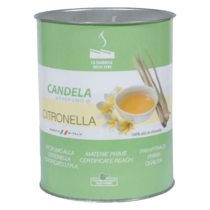 CANDELA ALLA CITRONELLA ECO cm 6 x 8