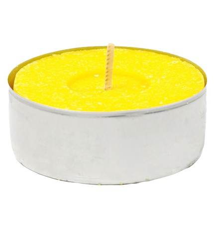 CANDELA CON CITRONELLA 'TEALIGHT' blister da 10 pezzi - d.3,6 x H.1,7 cm