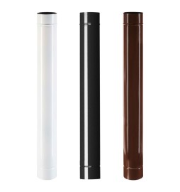 TUBO SMALTATO PER STUFE cm 100 ø 12 nero lucido