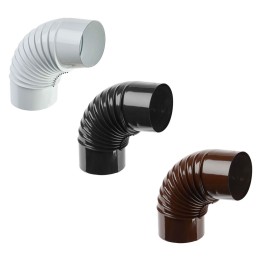GOMITO SMALTATO PER STUFE ø 10 - 90° marrone