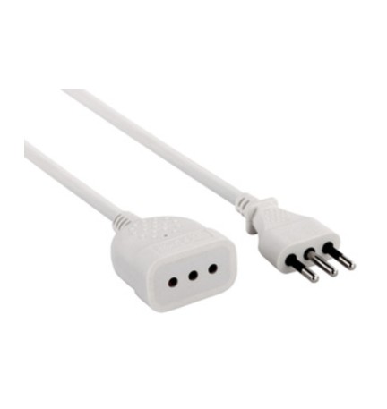 PROLUNGA LINEARE 5 M SEZ 3X0,75 10A BIANCO