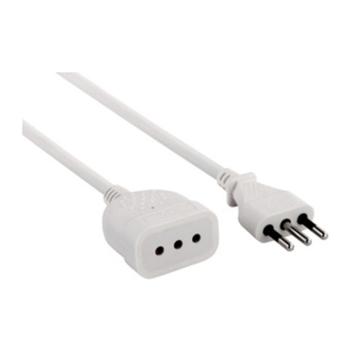 PROLUNGA LINEARE 5 M SEZ 3X0,75 10A BIANCO