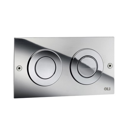 PLACCA DI COMANDO 2 PULSANTI PER CASSETTE PNEU OLI MINI TREND Cromata