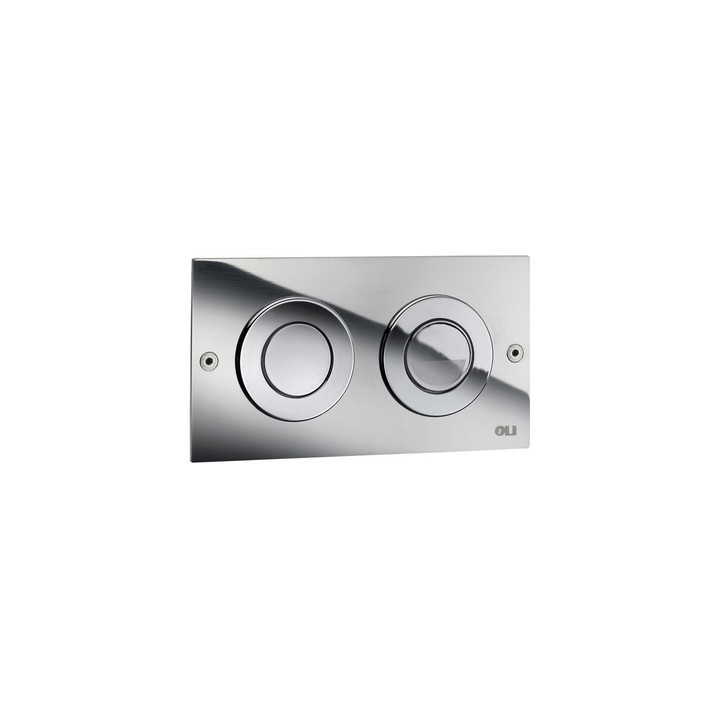 PLACCA DI COMANDO 2 PULSANTI PER CASSETTE PNEU OLI MINI TREND Cromata