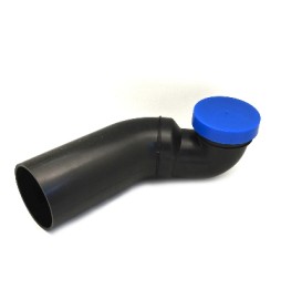 CURVA WC ORIZZONTALE CON OR E TAPPO DX 90/110