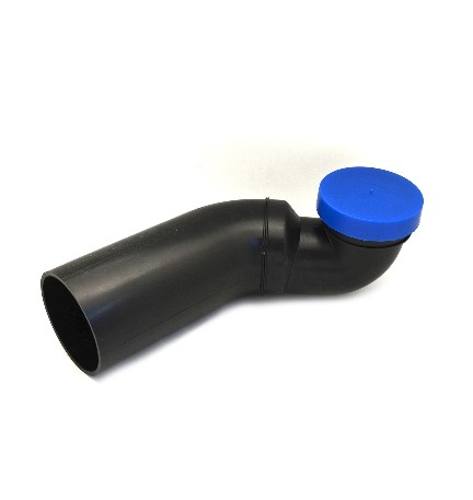 CURVA WC ORIZZONTALE CON OR E TAPPO DX 90/110