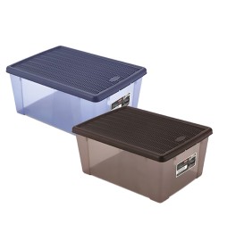 SCATOLA MULTIUSO 'ELEGANCE BOX' XL cm 39 x 29 x h 17 bianco/trasparente