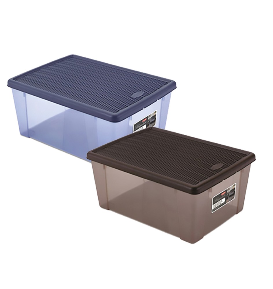 SCATOLA MULTIUSO 'ELEGANCE BOX' XL cm 39 x 29 x h 17 bianco/trasparente