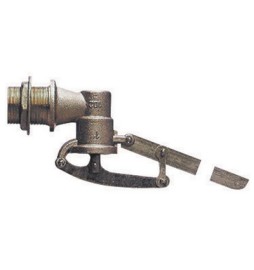 GALLEGGIANTE IN OTTONE SENZA SFERA A 5 COPPIGLIE ASTA PIATTA 1"1/4