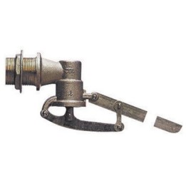 GALLEGGIANTE IN OTTONE SENZA SFERA A 5 COPPIGLIE ASTA PIATTA 1"1/2
