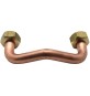 TUBO RAME CON 2 CALOTTE PER GALLEGGIANTE L. 7,5 cm (centro foro)