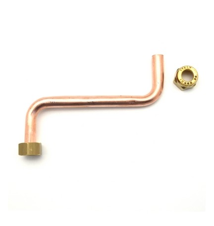 TUBO RAME A S CON 2 CALOTTE 3/8 -