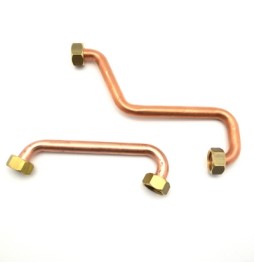 2 PZ TUBI RAME CON CALOTTE PER GALLEGGIANTE -