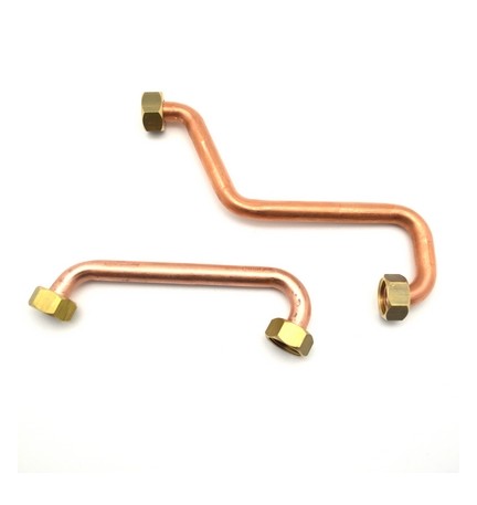 2 PZ TUBI RAME CON CALOTTE PER GALLEGGIANTE -