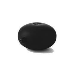 SFERA IN PLASTICA PIATTA PER ASTE TONDE Nera Diam. 90