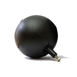SFERA IN PLASTICA TONDA NERA PER ASTE PIATTE Diam. 120