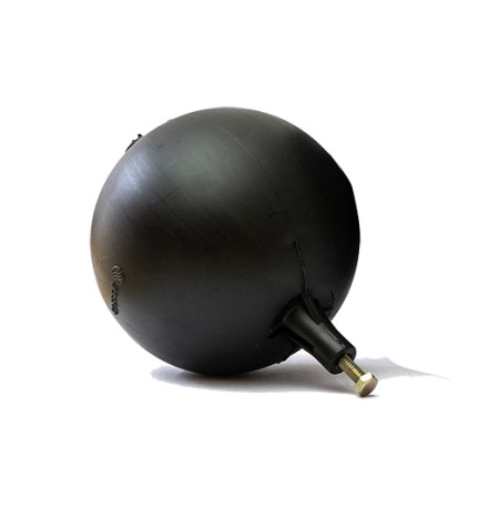 SFERA IN PLASTICA TONDA NERA PER ASTE PIATTE Diam. 120