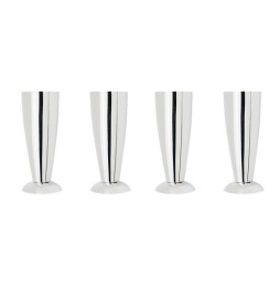 4 PZ PIEDINI PER LAVATOI Cromo H. 13 cm