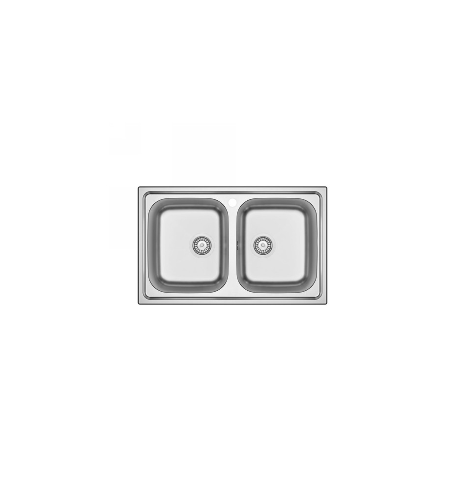 LAVELLO INCASSO IN ACCIAIO INOX MOD. LS05 80x50 CM cm. 80 x 50