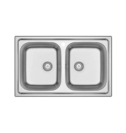 LAVELLO INCASSO IN ACCIAIO INOX MOD. LS05 80x50 CM cm. 80 x 50