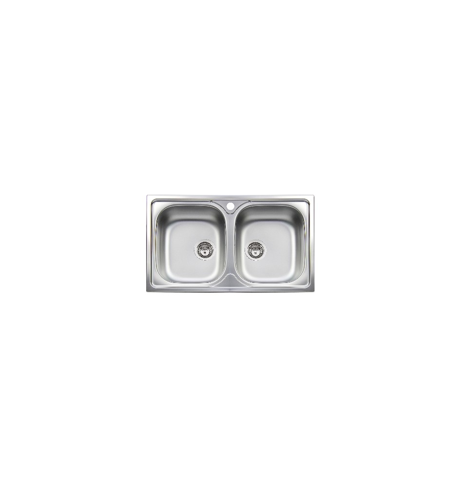 LAVELLO INCASSO ACCIAIO INOX 2 VASCHE CM 86 cm 86