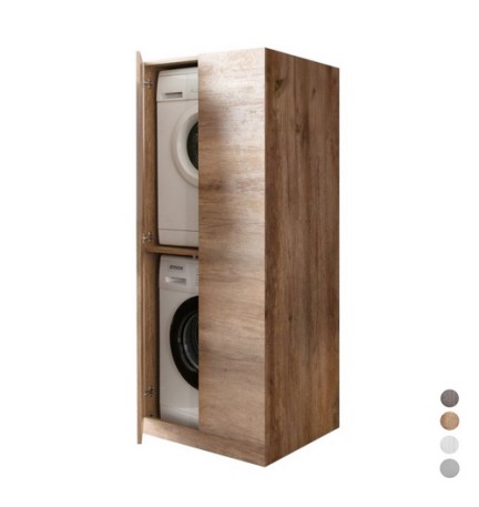 PORTA LAVATRICE ASCIUGATRICE 2 ANTE cm 70x70xH.174 Olmo Bianco