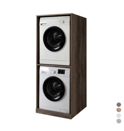 MOBILE A GIORNO PORTA LAVATRICE ASCIUGATRICE cm 70x70xH.174 Olmo Scuro