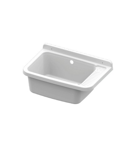 PILOZZO IN RESINA BIANCO Cm 50,4 x 33,4 x 24