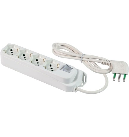 MULTIPRESA CON INTERRUTTORE 'OMEGA' mt. 3 - nera